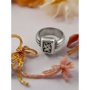 Brighton 925 Sterling Silver Basket Weave Band Ring Size 7